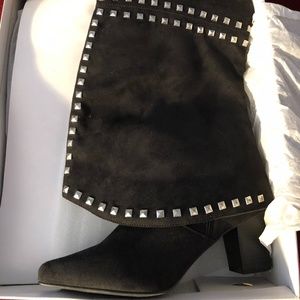 Ashro Zyirah Thigh High Boots Black 9.5 NIB